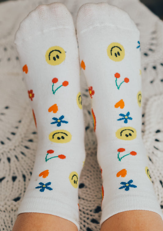 Patterned Happy Socks.
