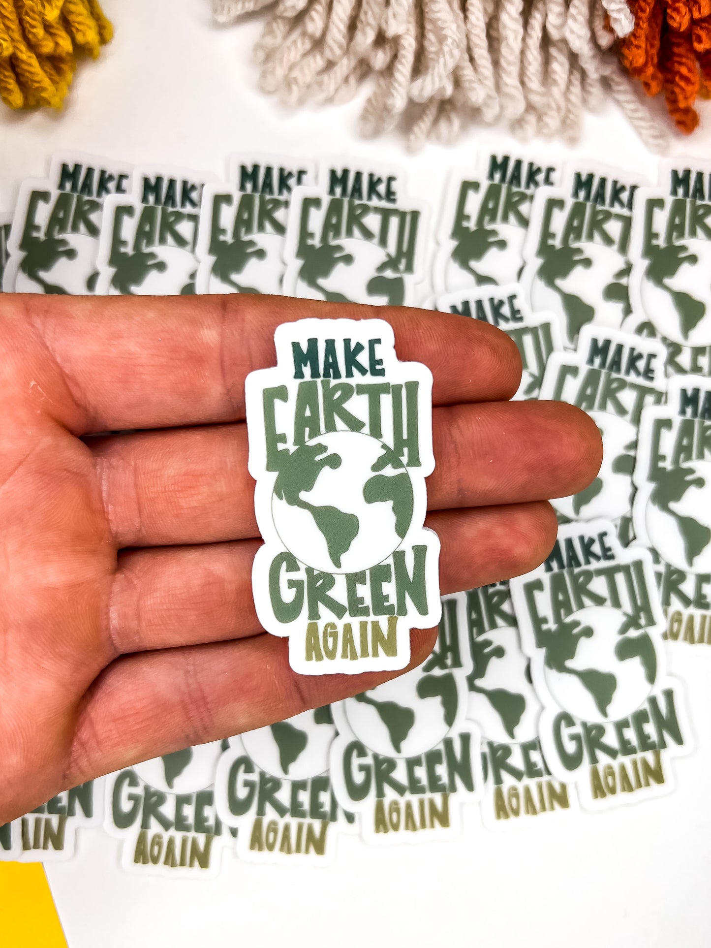 Make Earth Green Again Clear Mini Sticker