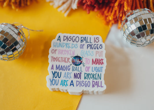 Disco ball sticker.