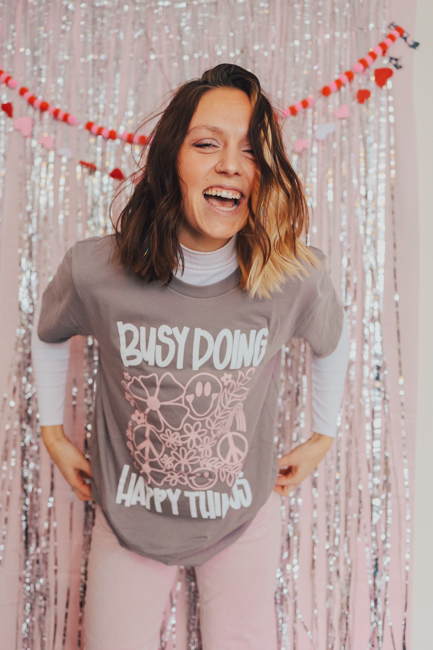 Busy Doing Happy Things Tee